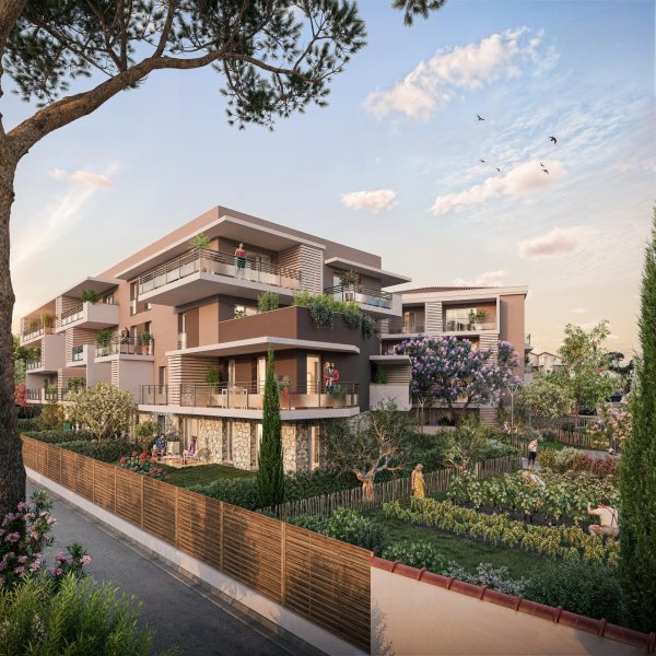 AMBIANCES MOUGINS - Perspective immeuble arrière