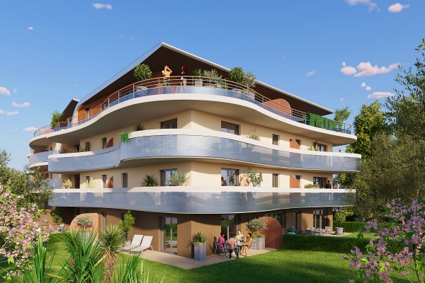 Onde Marine - Perspective immeuble villeneuve-loubet